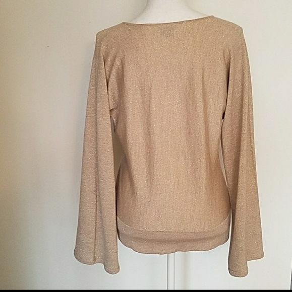 Anne Taylor Gold Bell Sleeve Sweater - Picture 3 of 4
